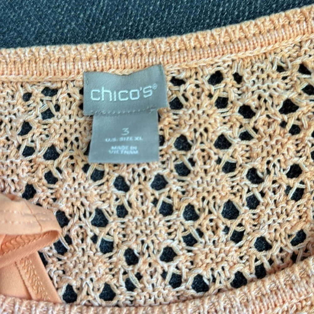 Chico's Orange Knit Sweater with matching tank size 3. 2 piece set
